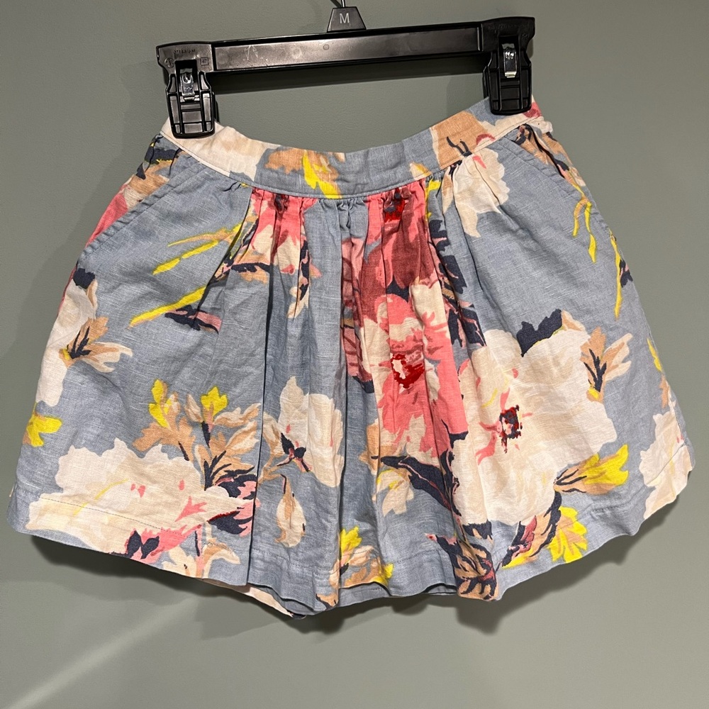 Gap Kids Floral Chambray Flippy Skirt size medium